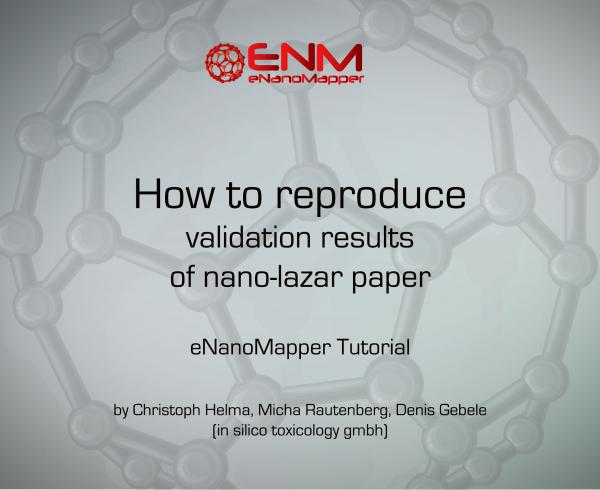 How to reproduce validation results of nano-lazar paper