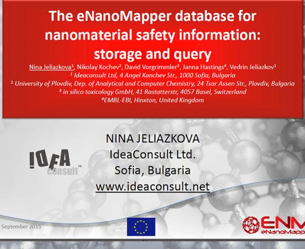The eNanoMapper database for nanomaterial safety information: storage and query
