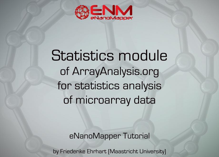 How to use the statistics module of ArrayAnalysis.org for statistics analysis of microarray data