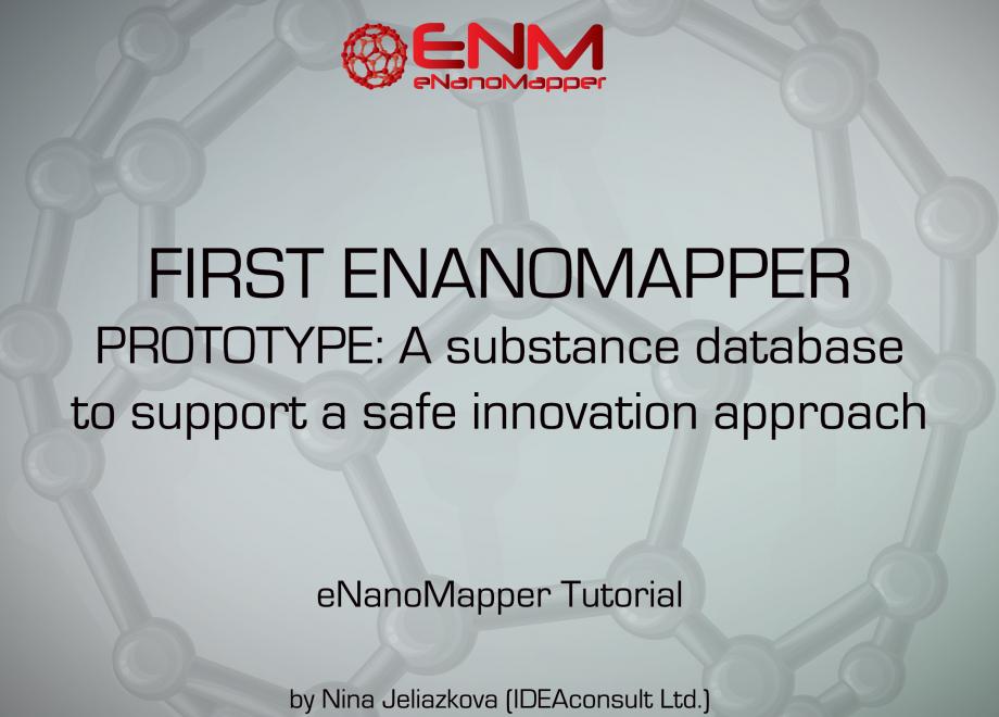 WEBINAR: The first eNanoMapper prototype