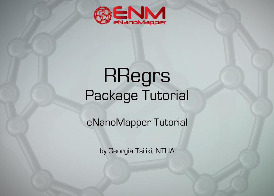 RRegrs package Tutorial