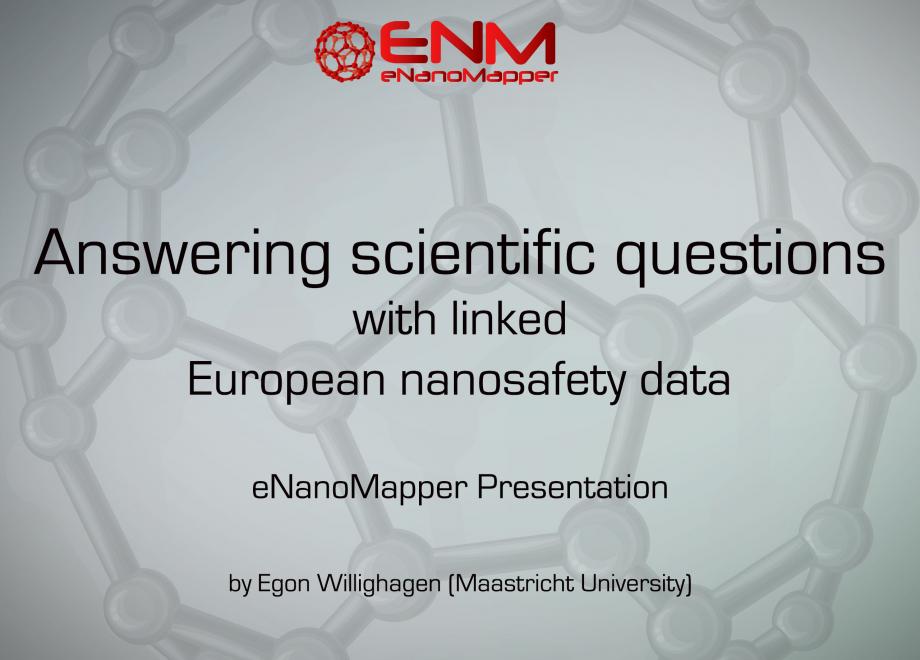 Answering scientific questions with linked European nanosafety data 