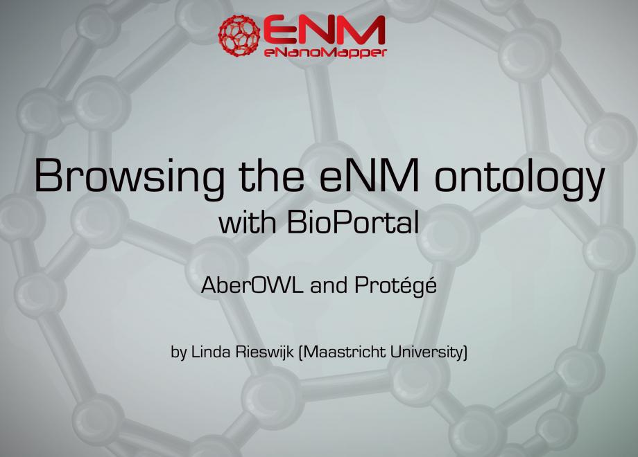 Browsing the eNM ontology with BioPortal, AberOWL and Protégé