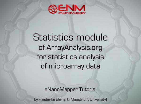 How to use the statistics module of ArrayAnalysis.org for statistics analysis of microarray data